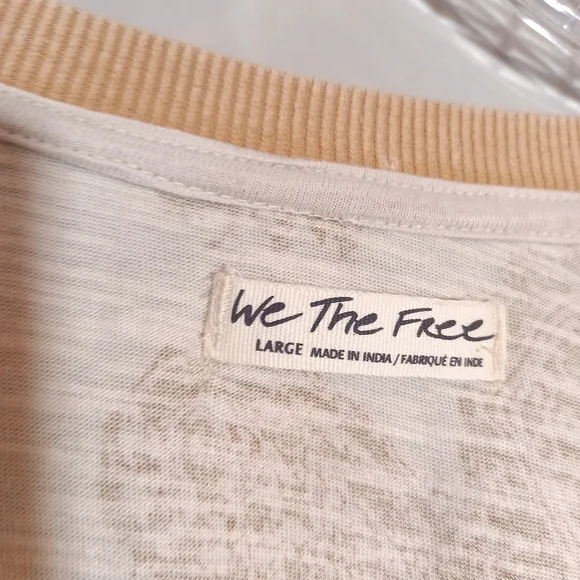 We The Free True Perfection Tee in Almond Milk Size L - Picture 6 of 9